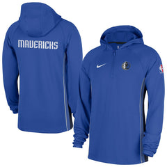 Dallas Mavericks Authentic On Court Zone Quarter-Zip Dri-FIT Hoodie Jacket Royal - NBA