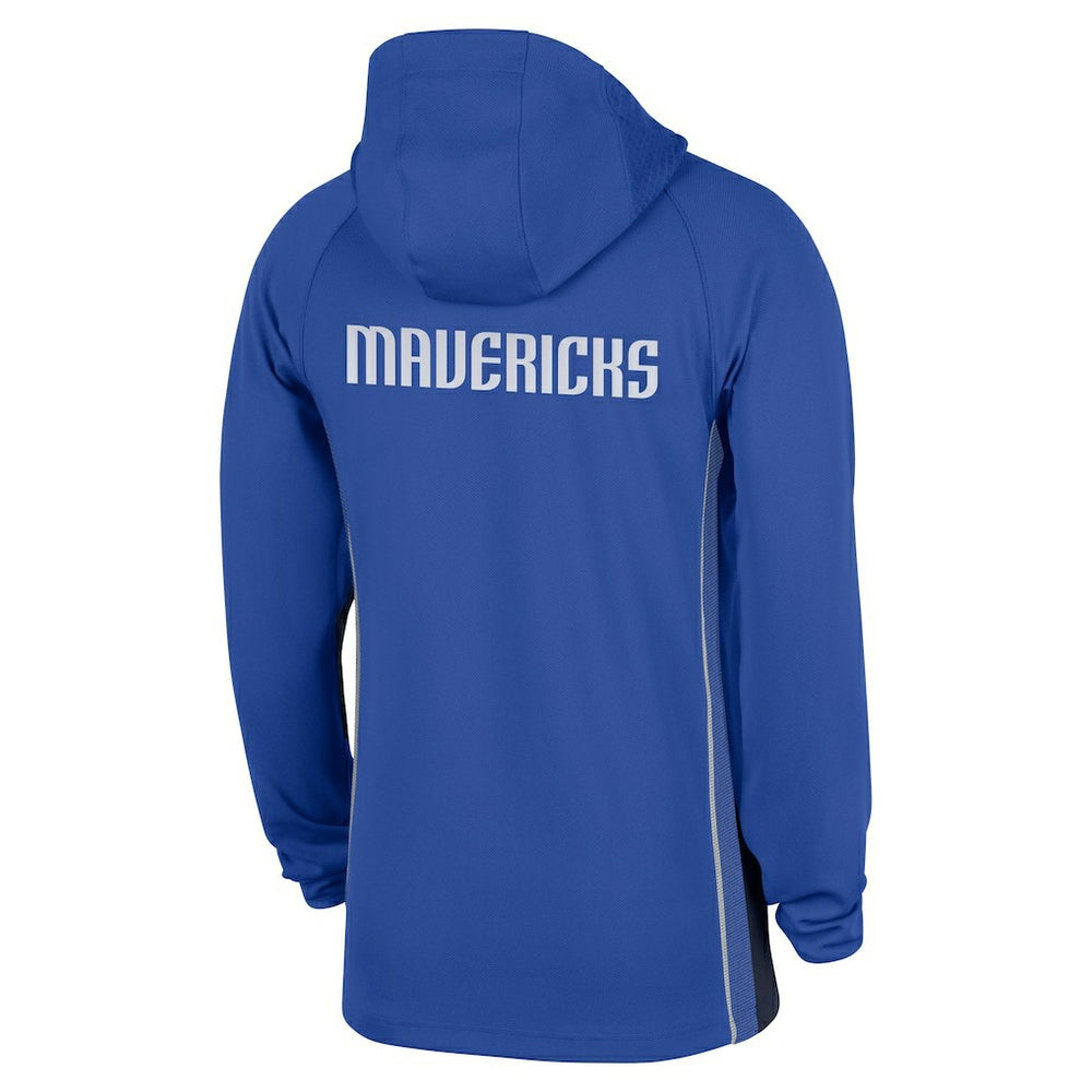 Dallas Mavericks Authentic On Court Zone Quarter-Zip Dri-FIT Hoodie Jacket Royal - NBA
