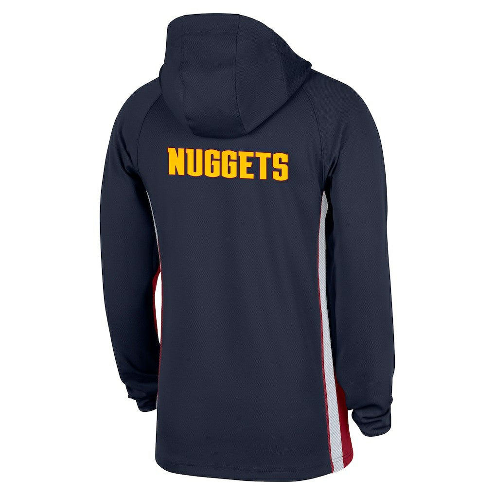 Denver Nuggets Authentic On Court Zone Quarter-Zip Dri-FIT Hoodie Jacket Navy - NBA