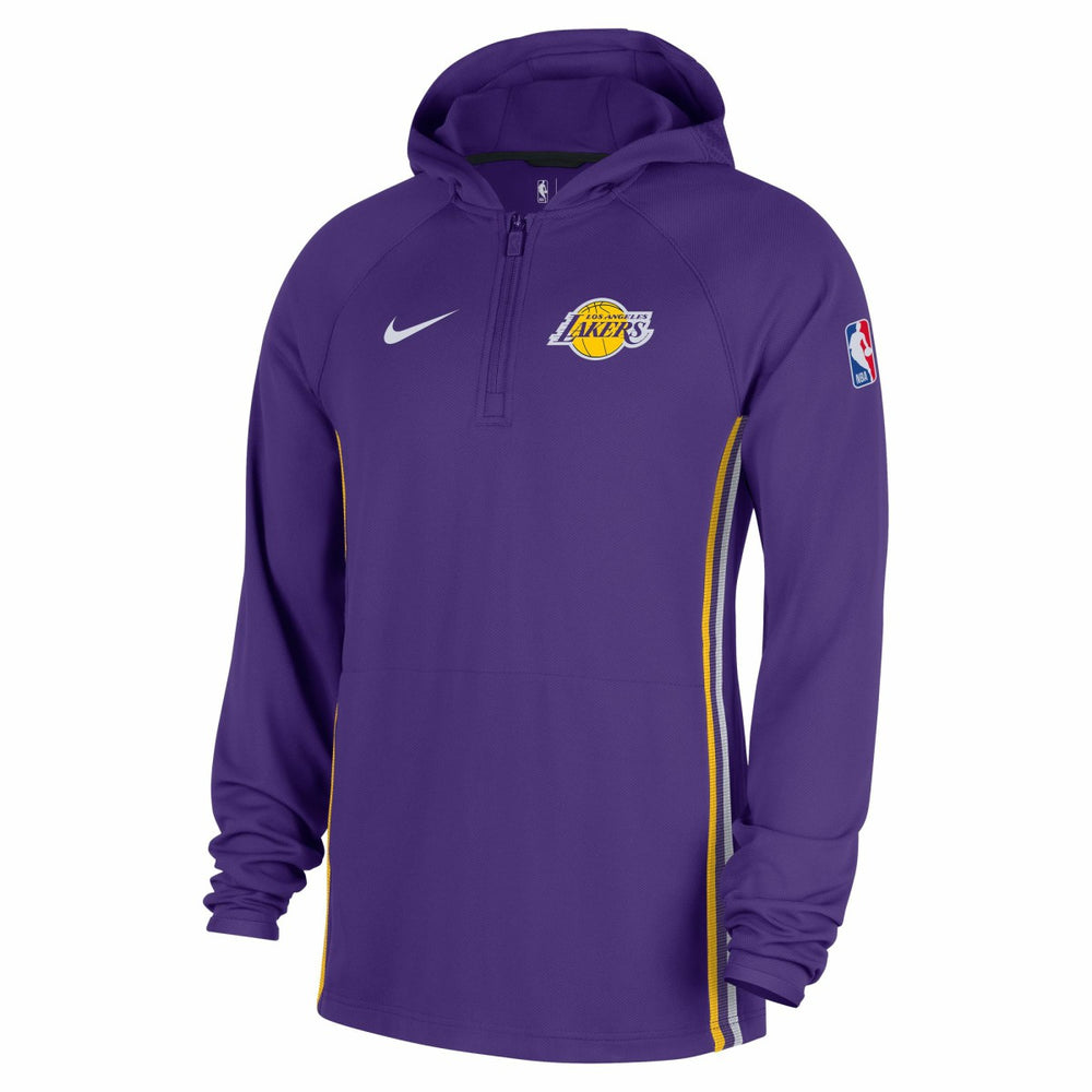 Los Angeles Lakers Authentic On Court Zone Quarter-Zip Dri-FIT Hoodie Jacket Purple - NBA