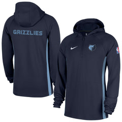 Memphis Grizzlies Authentic On Court Zone Quarter-Zip Dri-FIT Hoodie Jacket Navy - NBA