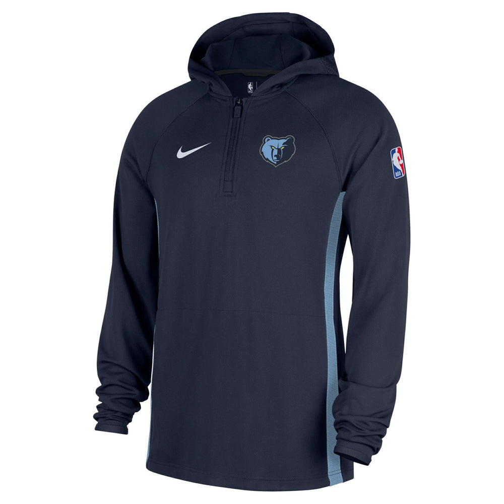 Memphis Grizzlies Authentic On Court Zone Quarter-Zip Dri-FIT Hoodie Jacket Navy - NBA