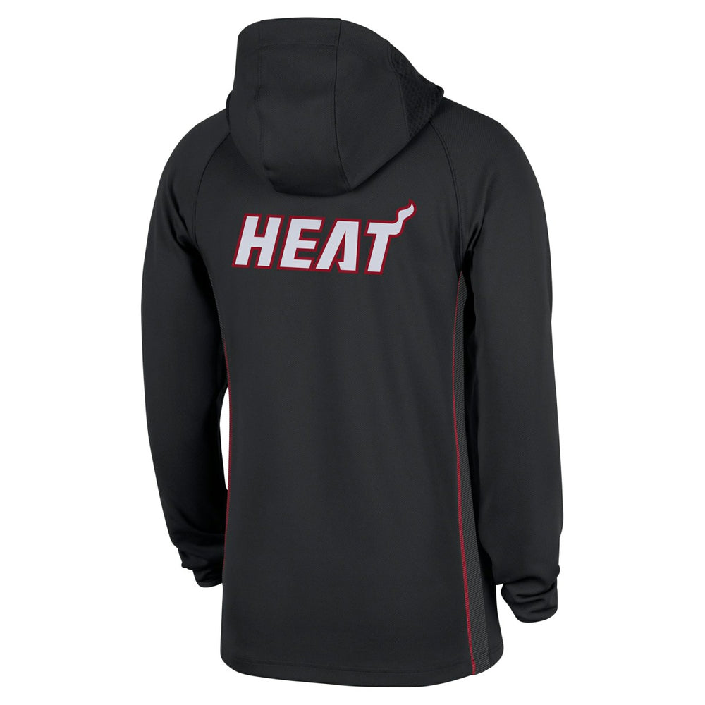 Miami Heat Authentic On Court Zone Quarter-Zip Dri-FIT Hoodie Jacket Black - NBA