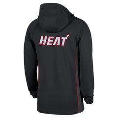 Miami Heat Authentic On Court Zone Quarter-Zip Dri-FIT Hoodie Jacket Black - NBA