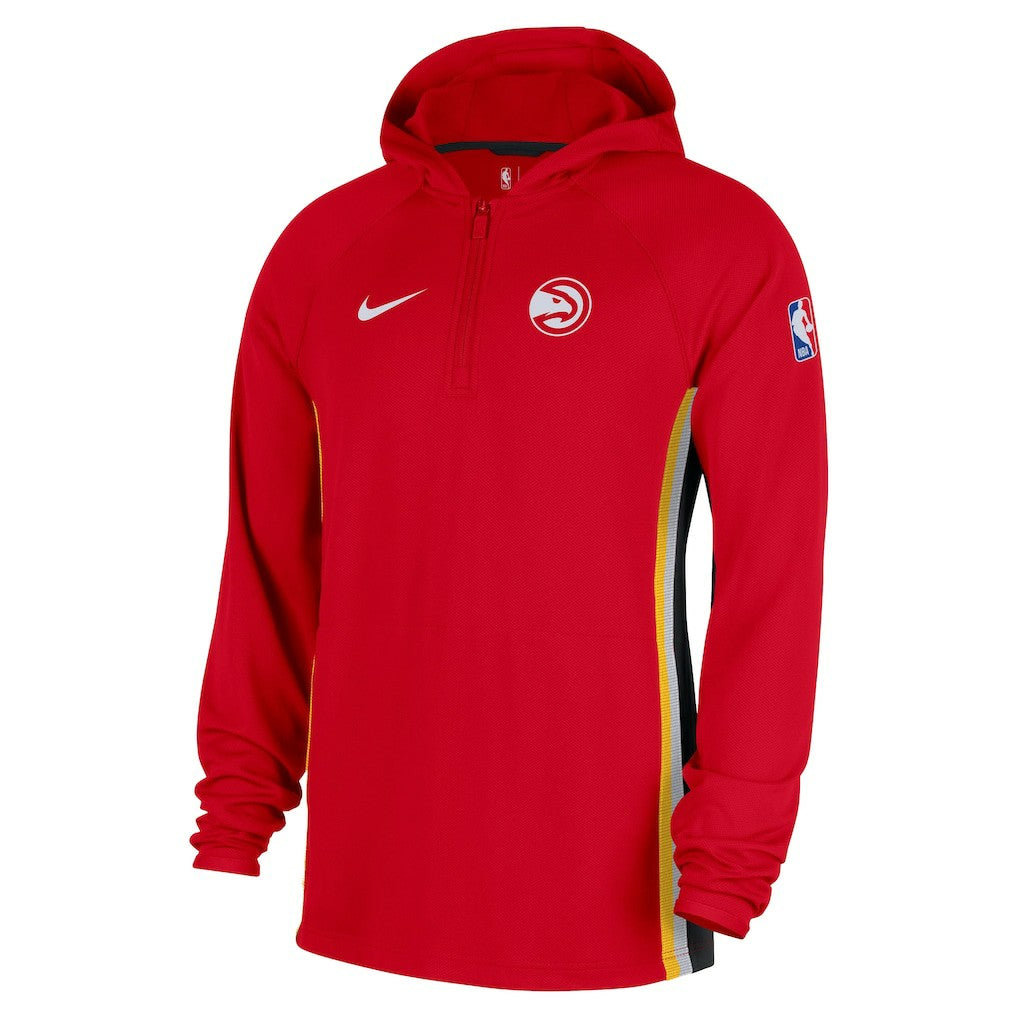 Atlanta Hawks Authentic On Court Zone Quarter-Zip Dri-FIT Hoodie Jacket Red - NBA