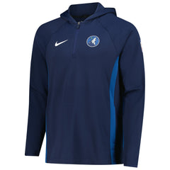 Minnesota Timberwolves Authentic On Court Zone Quarter-Zip Dri-FIT Hoodie Jacket Navy - NBA