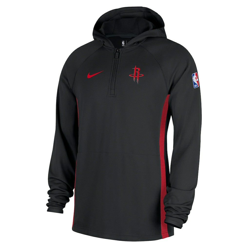 Houston Rockets Authentic On Court Zone Quarter-Zip Dri-FIT Hoodie Jacket Black - NBA