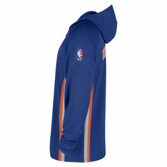 New York Knicks Authentic On Court Zone Quarter-Zip Dri-FIT Hoodie Jacket Blue - NBA