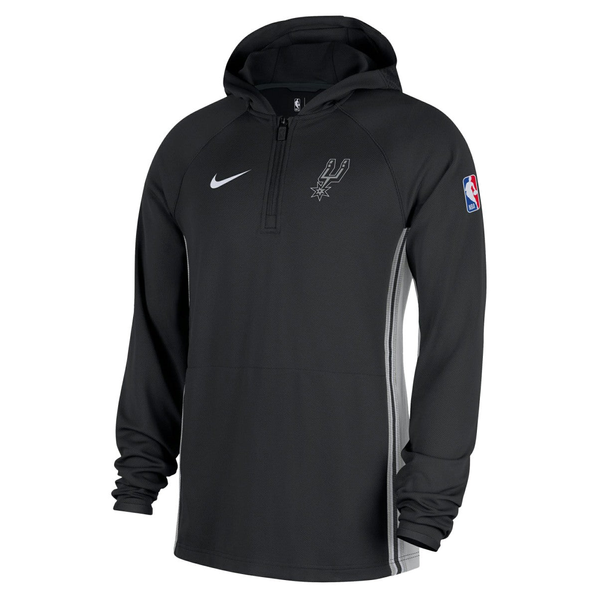 San Antonio Spurs Authentic On Court Zone Quarter-Zip Dri-FIT Hoodie Jacket Black - NBA