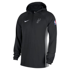 San Antonio Spurs Authentic On Court Zone Quarter-Zip Dri-FIT Hoodie Jacket Black - NBA