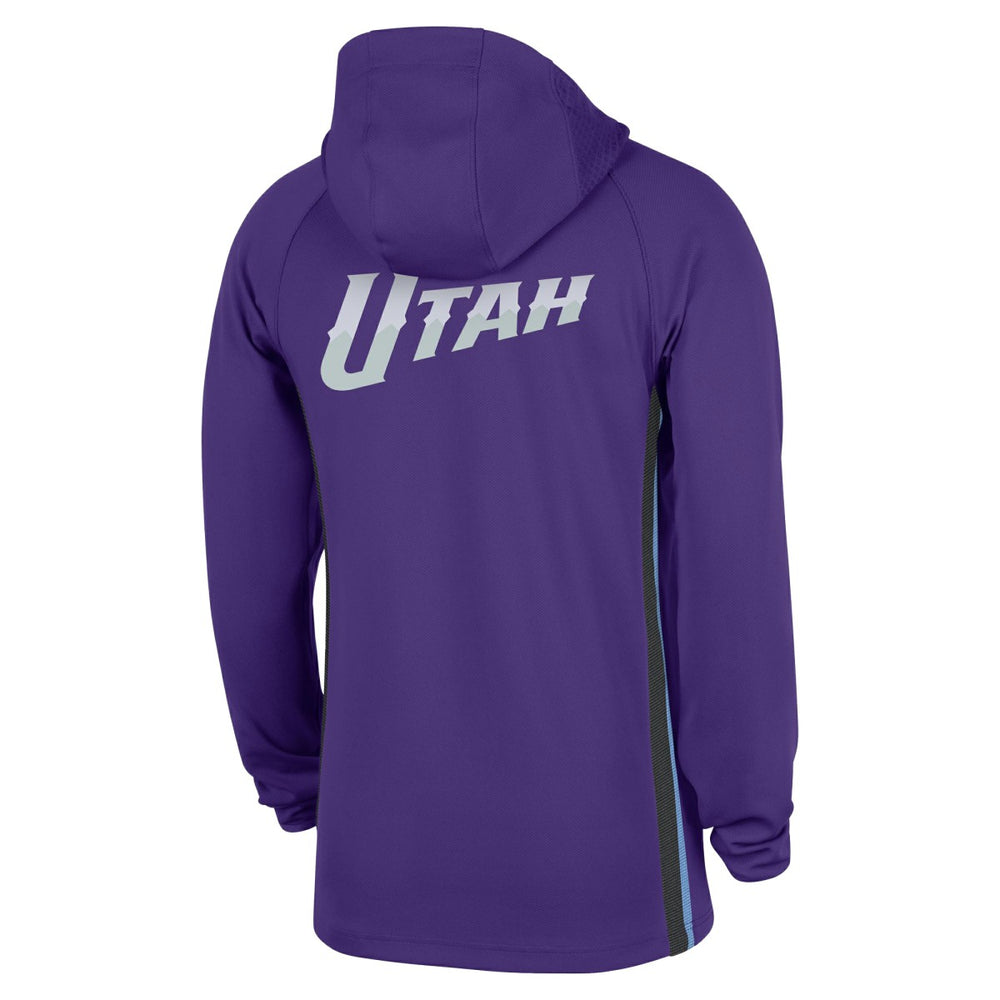 Utah Jazz Authentic On Court Zone Quarter-Zip Dri-FIT Hoodie Jacket Purple - NBA