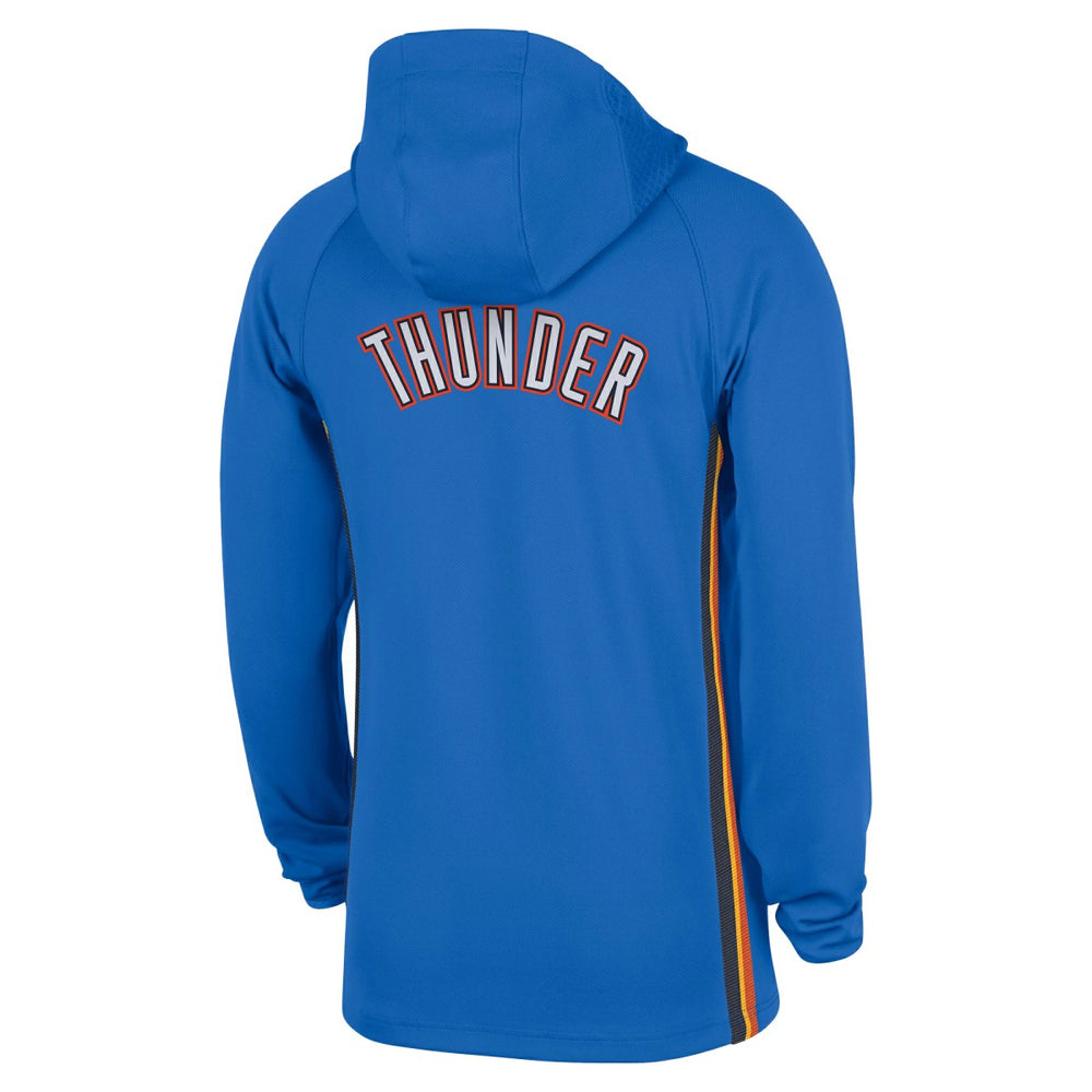 Oklahoma City Thunder Authentic On Court Zone Quarter-Zip Dri-FIT Hoodie Jacket Blue - NBA