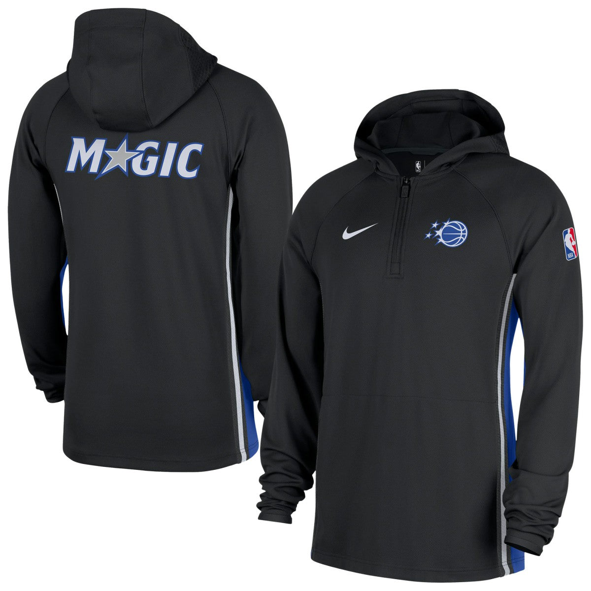 Orlando Magic Authentic On Court Zone Quarter-Zip Dri-FIT Hoodie Jacket Black - NBA