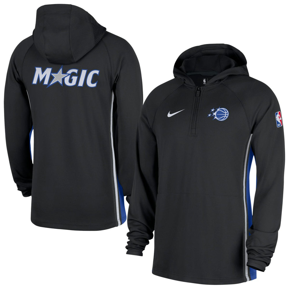 Orlando Magic Authentic On Court Zone Quarter-Zip Dri-FIT Hoodie Jacket Black - NBA