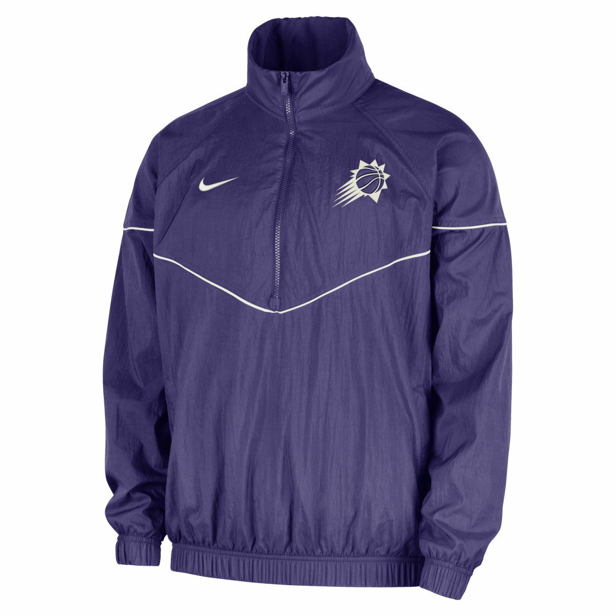 Phoenix Suns Courtside Windrunner Woven Half-Zip Hooded Jacket Purple - NBA