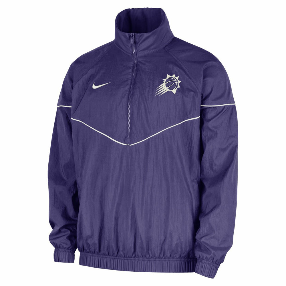 Phoenix Suns Courtside Windrunner Woven Half-Zip Hooded Jacket Purple - NBA