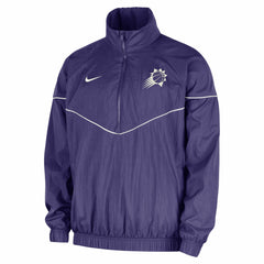 Phoenix Suns Courtside Windrunner Woven Half-Zip Hooded Jacket Purple - NBA