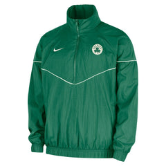 Boston Celtics Courtside Windrunner Woven Half-Zip Hooded Jacket Kelly Green - NBA