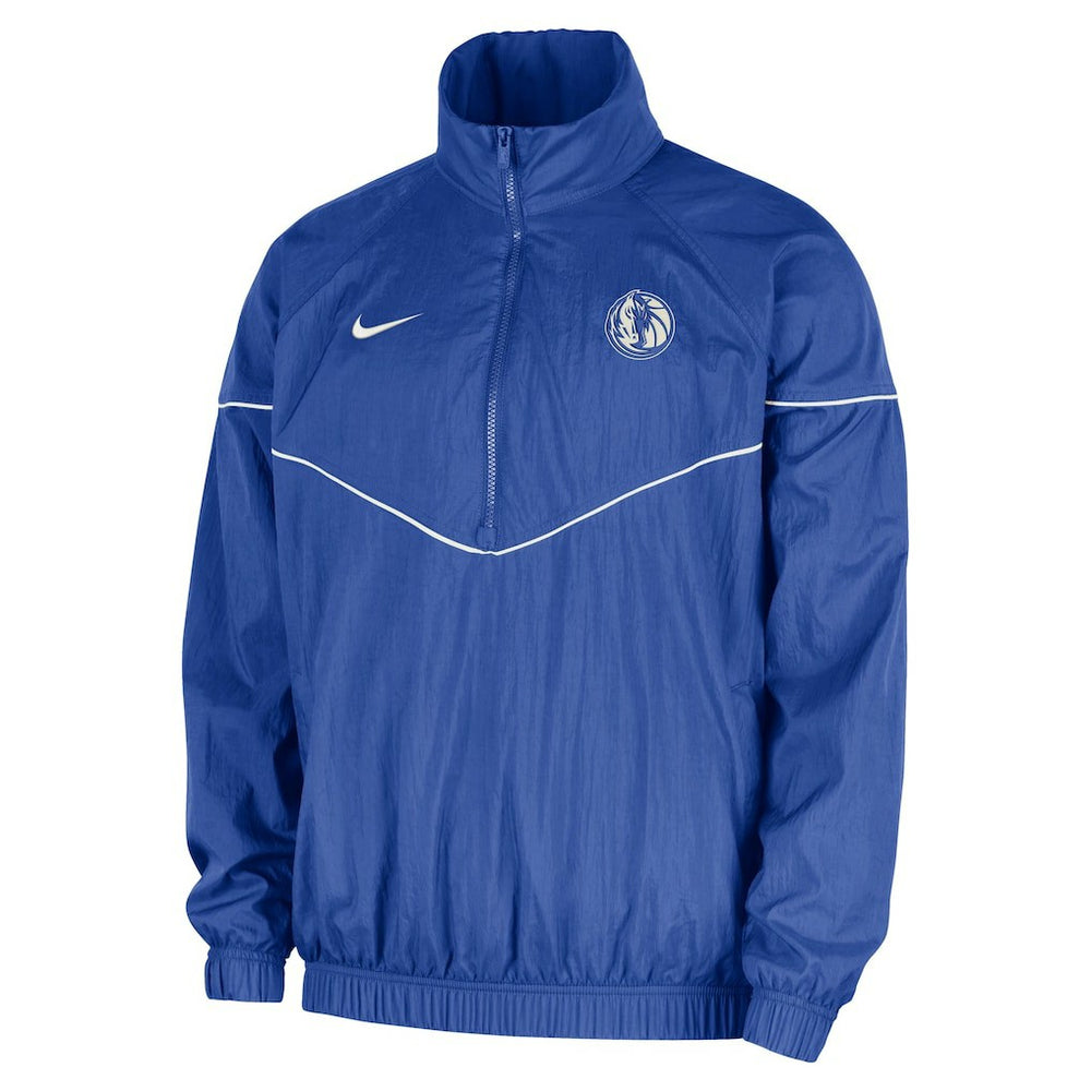 Dallas Mavericks Courtside Windrunner Woven Half-Zip Hooded Jacket Blue - NBA