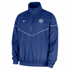 New York Knicks Courtside Windrunner Woven Half-Zip Hooded Jacket Blue - NBA