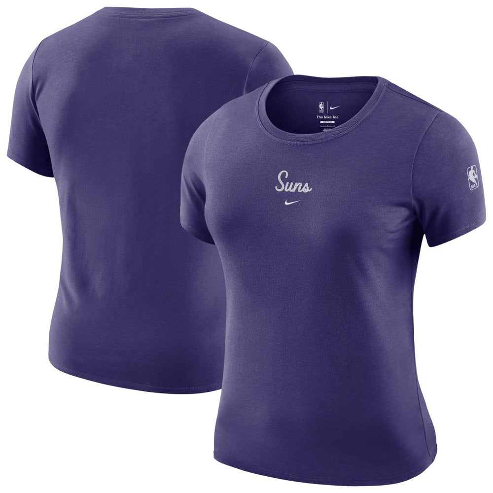 Phoenix Suns Women's Courtside Modest Cropped Tri-Blend T-Shirt Purple - NBA