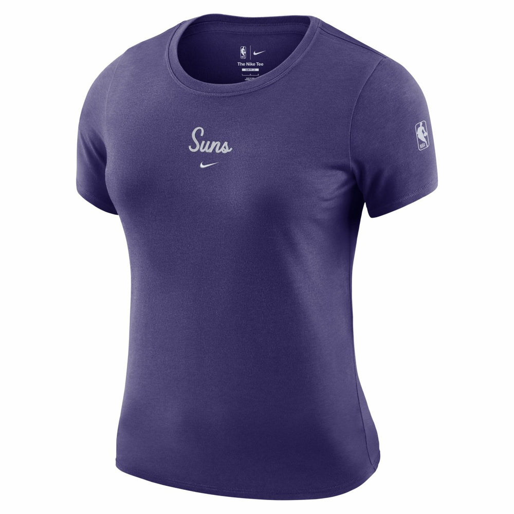 Phoenix Suns Women's Courtside Modest Cropped Tri-Blend T-Shirt Purple - NBA