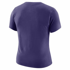 Phoenix Suns Women's Courtside Modest Cropped Tri-Blend T-Shirt Purple - NBA