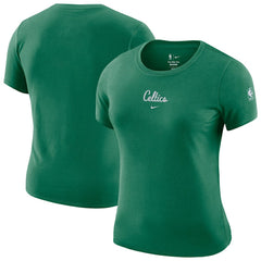 Boston Celtics Women's Courtside Modest Cropped Tri-Blend T-Shirt Kelly Green - NBA