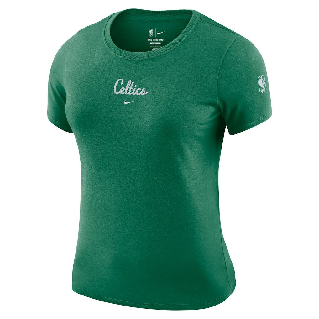 Boston Celtics Women's Courtside Modest Cropped Tri-Blend T-Shirt Kelly Green - NBA