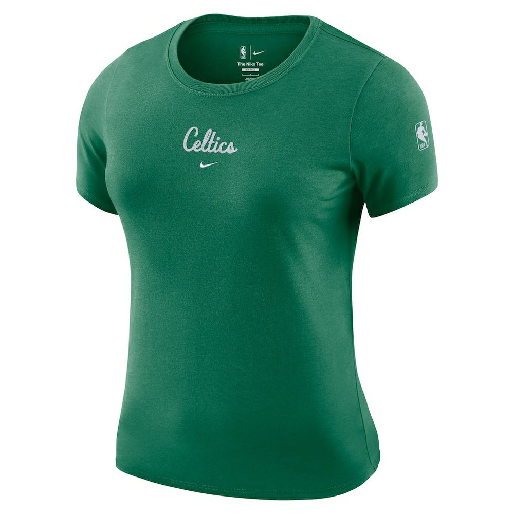 Boston Celtics Women's Courtside Modest Cropped Tri-Blend T-Shirt Kelly Green - NBA