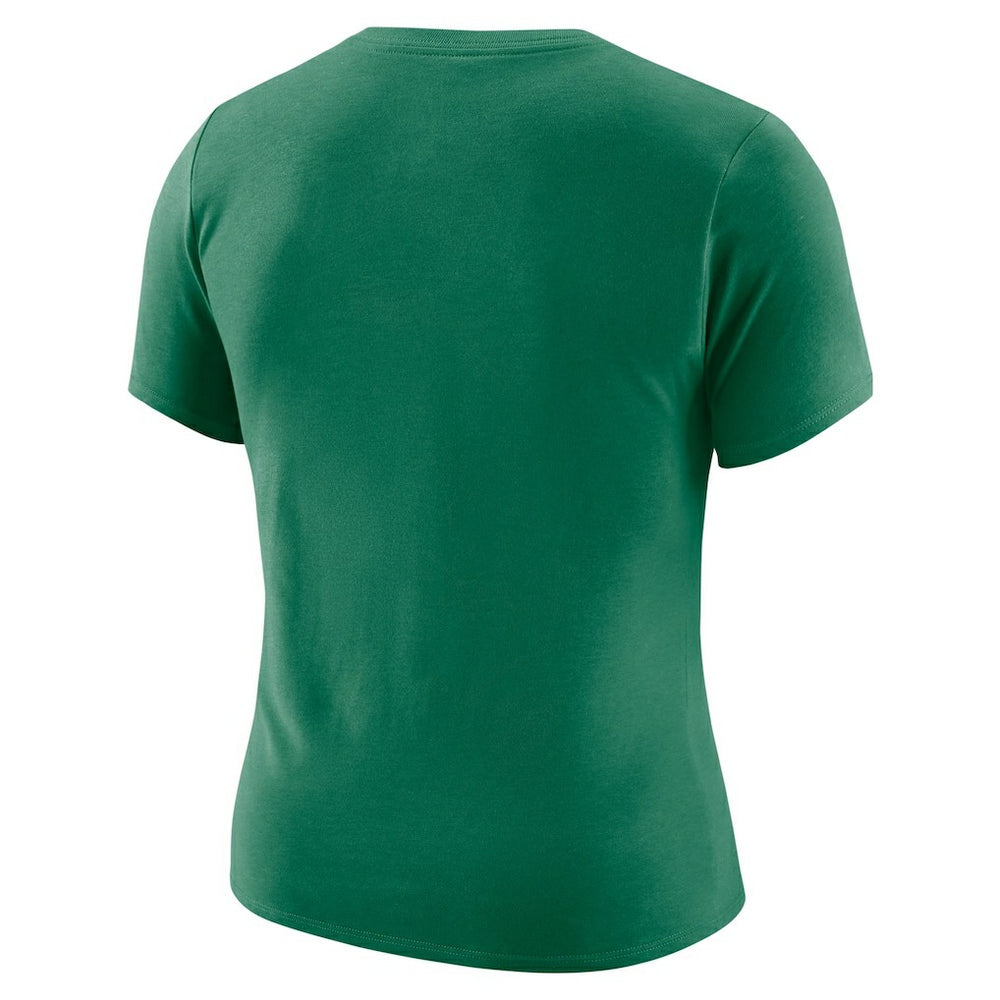 Boston Celtics Women's Courtside Modest Cropped Tri-Blend T-Shirt Kelly Green - NBA
