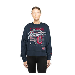 Cleveland Guardians New Era Women's Boxy Mineral Wash Dolmen Sleeve Cropped Sweatshirt - MLB