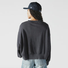 New York Yankees New Era Women's Boxy Mineral Wash Dolmen Sleeve Cropped Sweatshirt - MLB