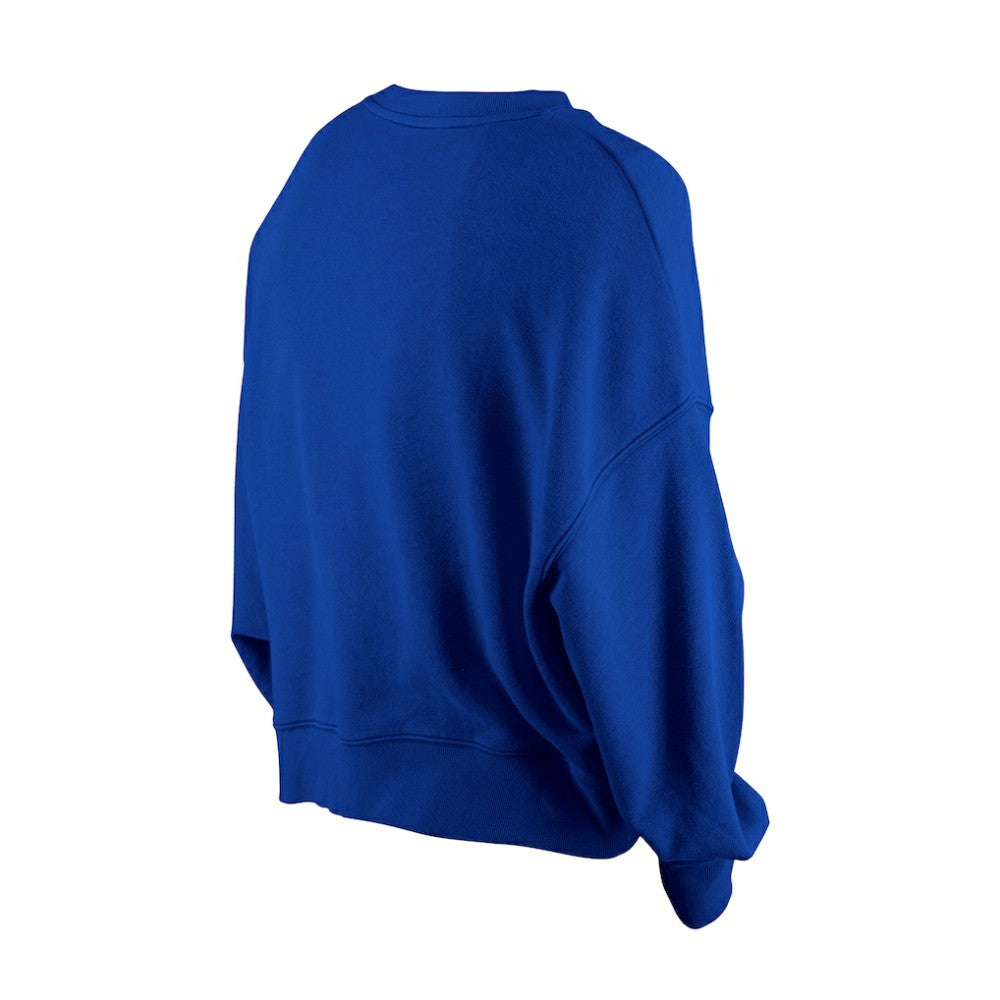 New York Mets New Era Women's Boxy Mineral Wash Dolmen Sleeve Cropped Sweatshirt - MLB