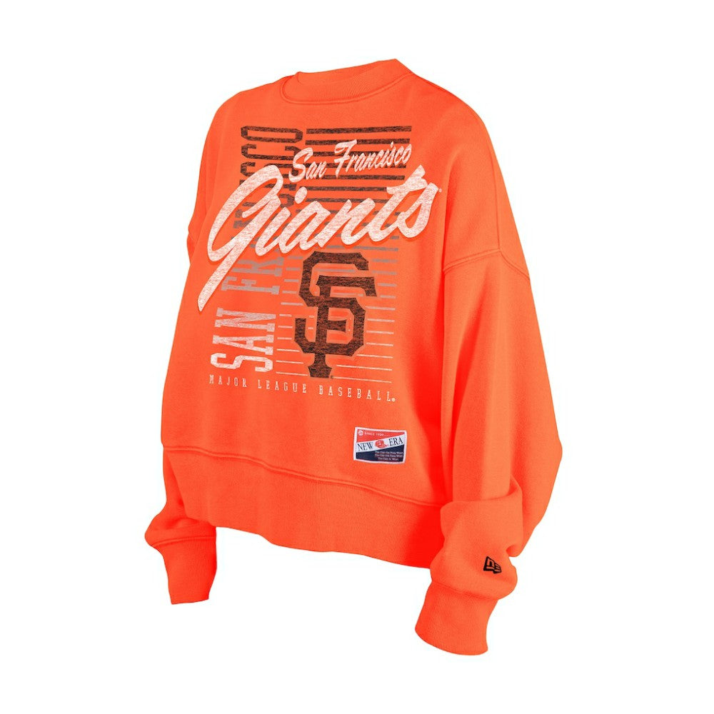 San Francisco Giants New Era Women's Boxy Mineral Wash Dolmen Sleeve Cropped Sweatshirt - MLB