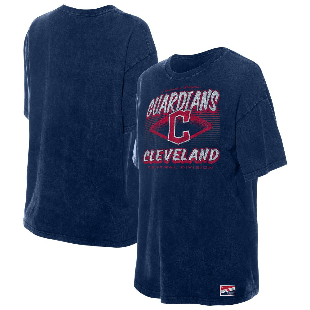 Cleveland Guardians New Era Women's Mineral Wash Oversized T-Shirt - MLB