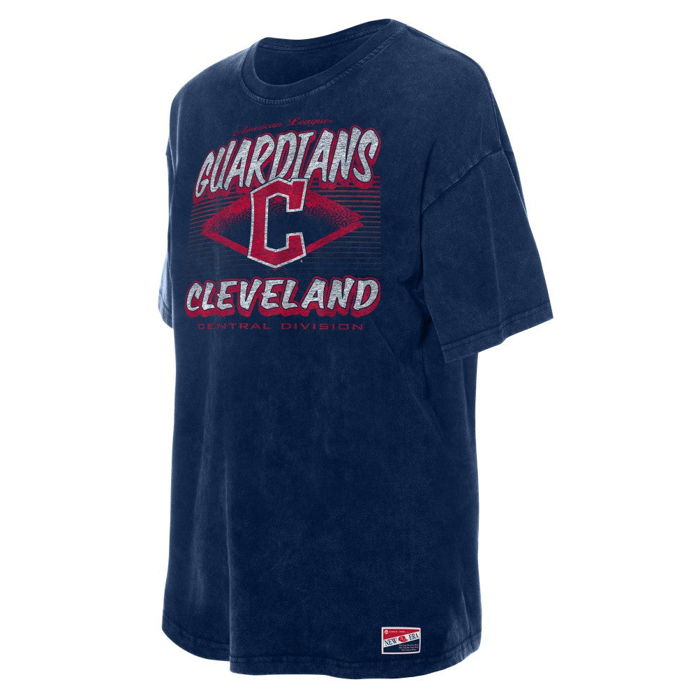 Cleveland Guardians New Era Women's Mineral Wash Oversized T-Shirt - MLB