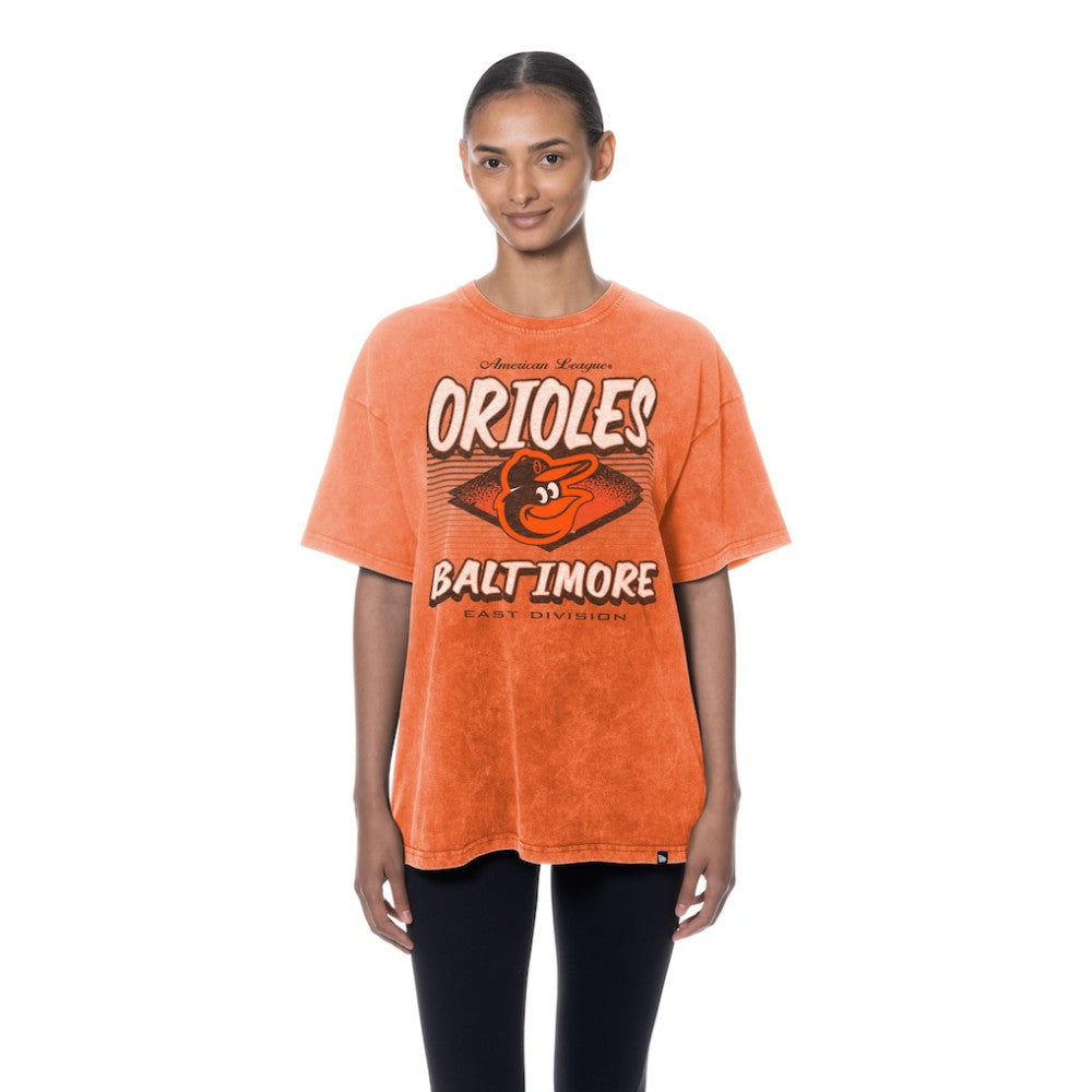 Baltimore Orioles New Era Women's Mineral Wash Oversized T-Shirt - MLB
