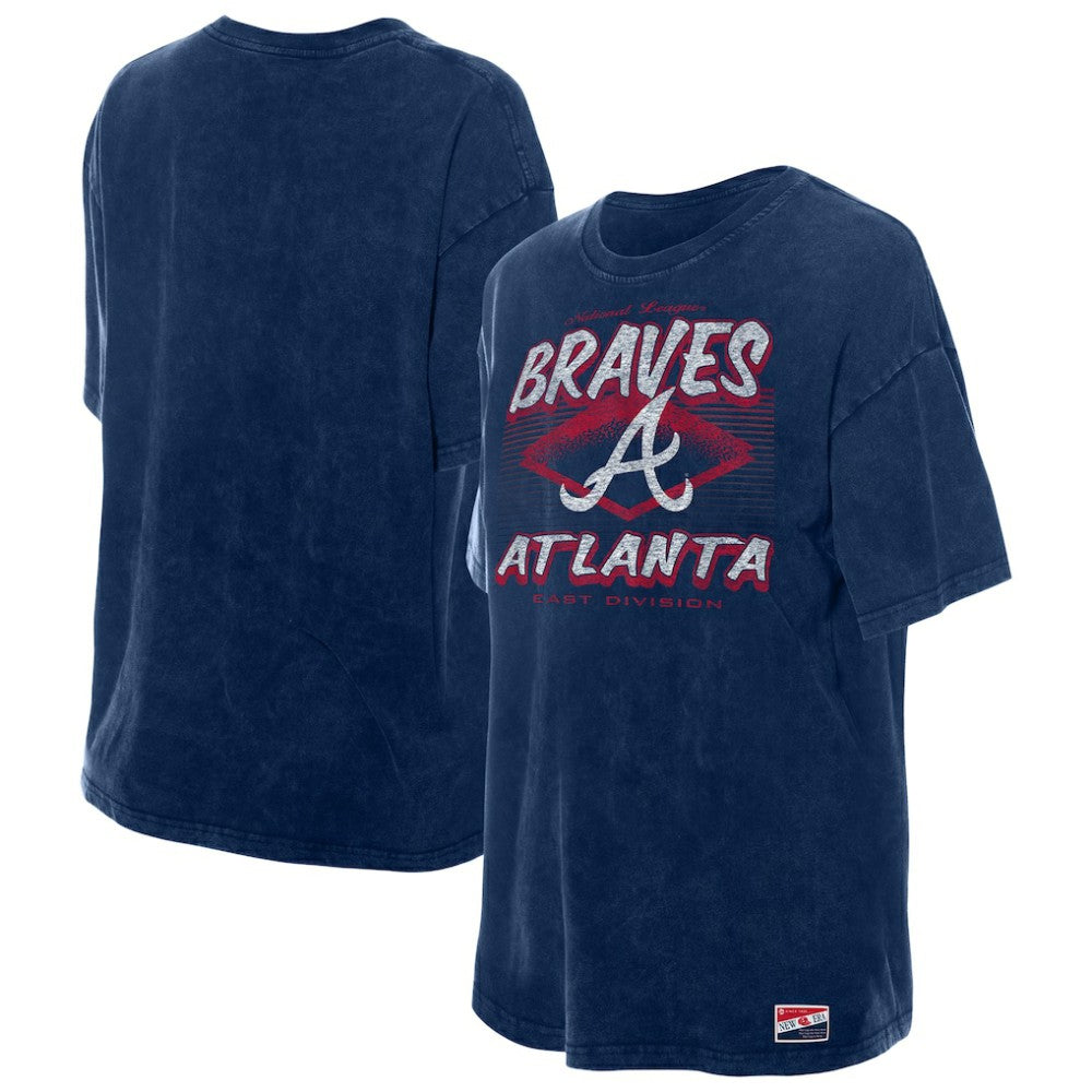 Atlanta Braves New Era Women's Mineral Wash Oversized T-Shirt - MLB