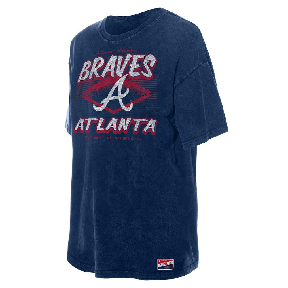 Atlanta Braves New Era Women's Mineral Wash Oversized T-Shirt - MLB