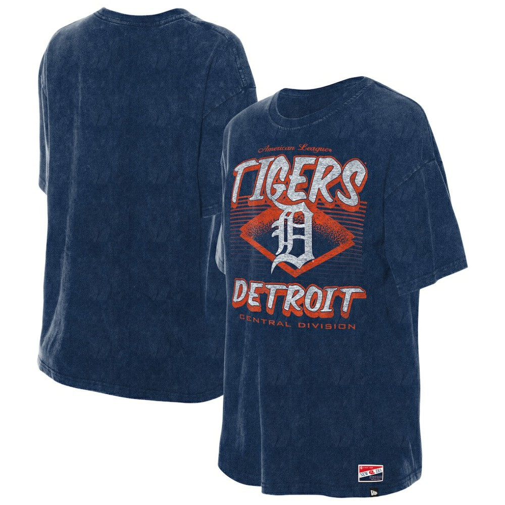 Detroit Tigers New Era Women's Mineral Wash Oversized T-Shirt - MLB
