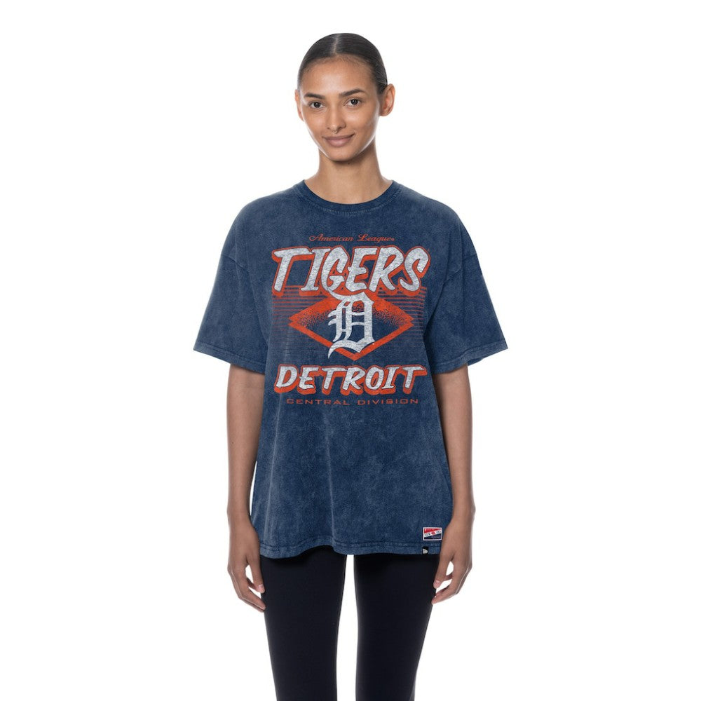 Detroit Tigers New Era Women's Mineral Wash Oversized T-Shirt - MLB