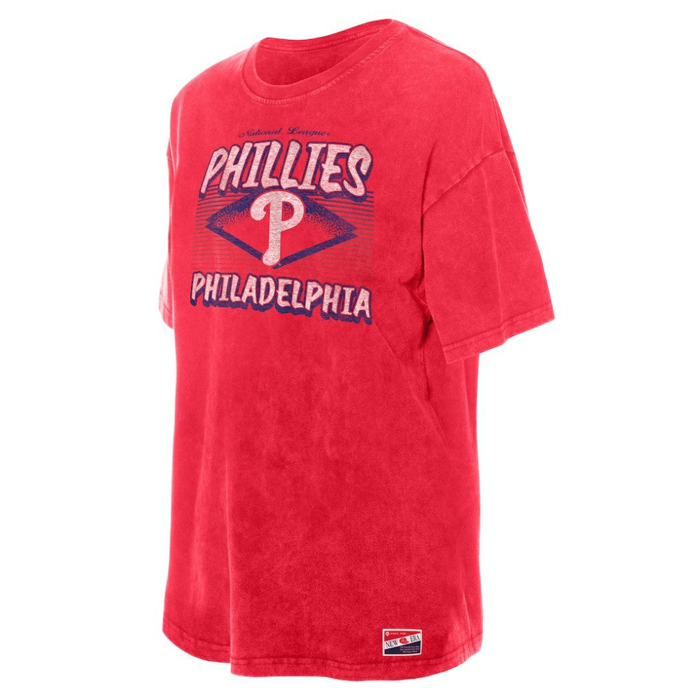 Philadelphia Phillies New Era Women's Mineral Wash Oversized T-Shirt - MLB