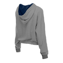 Houston Astros New Era Women's Reversed Out French Terry Quarter-Zip Banded Crop Hoodie - MLB