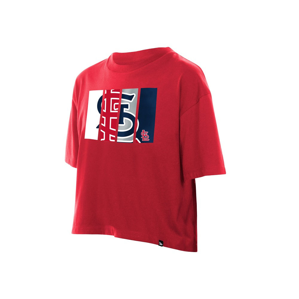 St. Louis Cardinals New Era Women's Boxy Foil Logo T-Shirt - MLB