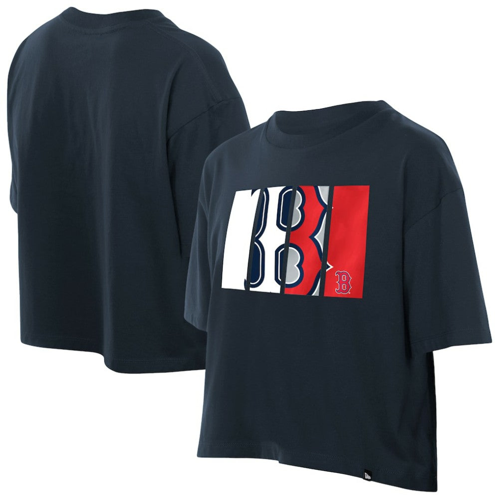 Boston Red Sox New Era Women's Boxy Foil Logo T-Shirt - MLB