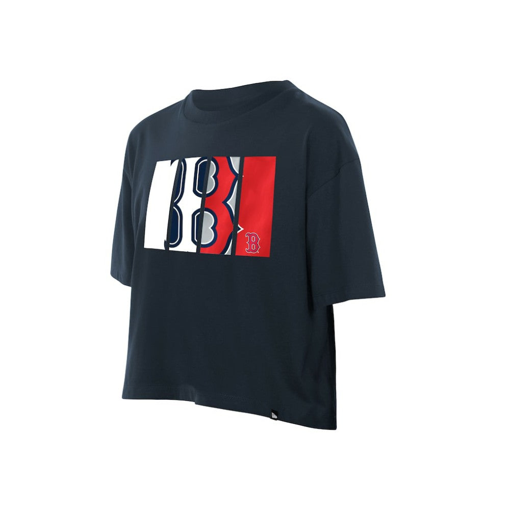 Boston Red Sox New Era Women's Boxy Foil Logo T-Shirt - MLB