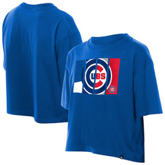 Chicago Cubs New Era Women's Boxy Foil Logo T-Shirt - MLB