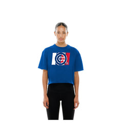 Chicago Cubs New Era Women's Boxy Foil Logo T-Shirt - MLB