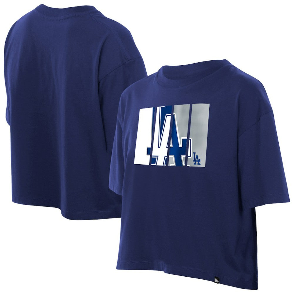 Los Angeles Dodgers New Era Women's Boxy Foil Logo T-Shirt - MLB